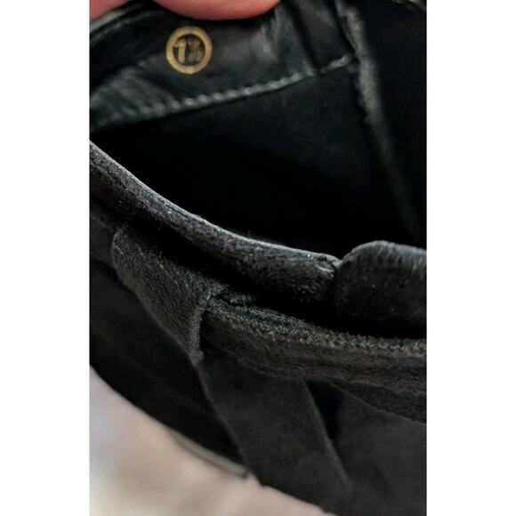 ZBY Womens Black Faux Suede Zip Ankle Boots Size 7.5 - Picture 2 of 9